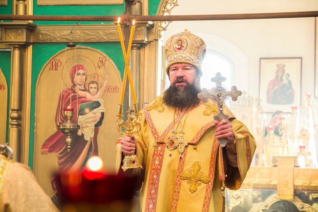 Служение епископа Нектария Талды-Курганского в храме святителя Николая, города Талгар